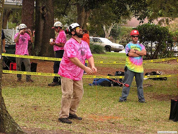 Rick Competing in the Throw Line Event.<br/>Geezers In The Treezers January 2009