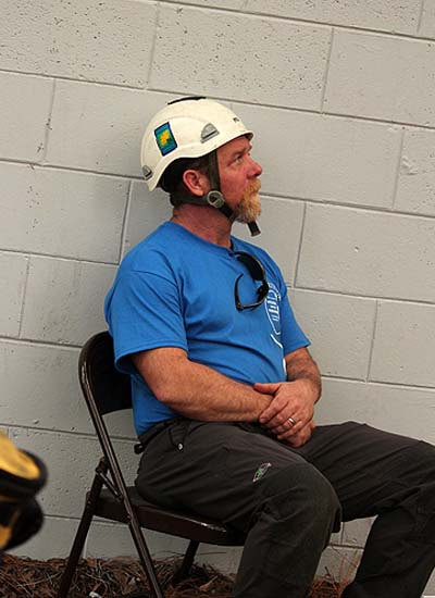 Brian, VT's ISA Rep, Taking a break between events.<br/>Geezers In The Treezers Competition, FL<br/>January 2013